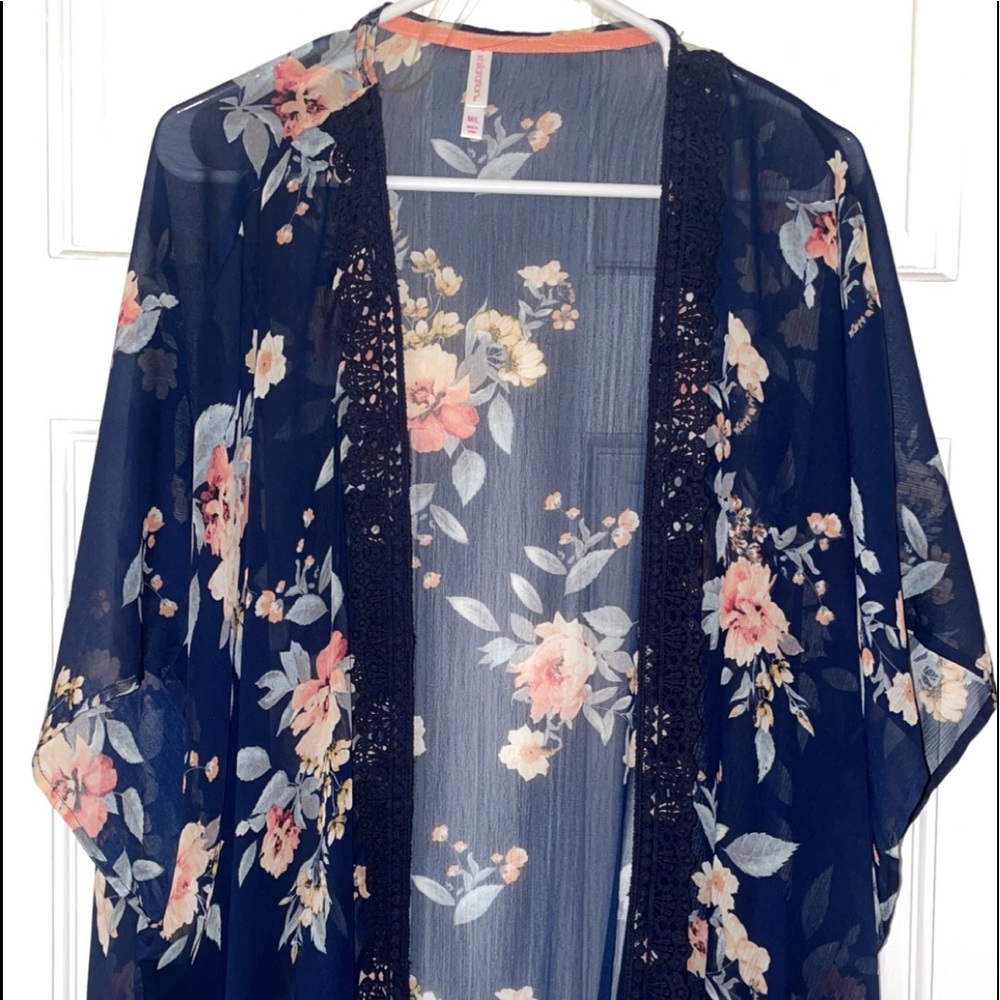 Sheer Floral Shaw